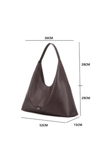 Madeline Genuine Leather Handbag (Brown)