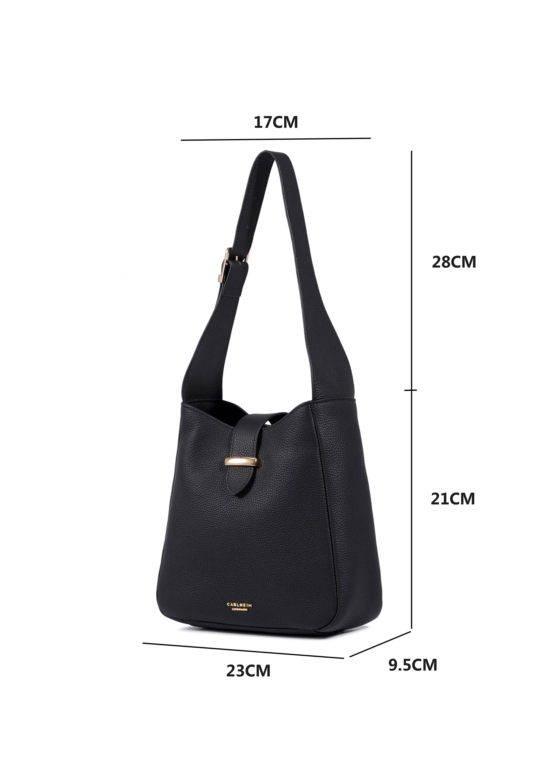 Emily Genuine Leather Handbag (Black)