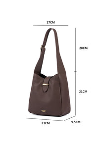 Emily Genuine Leather Handbag (Brown)
