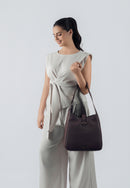 Ellie Genuine Leather Handbag (Brown)