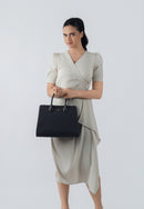 Nora Genuine Leather Handbag (Black)