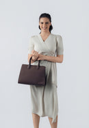 Nora Genuine Leather Handbag (Brown)