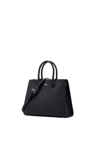 Nora Genuine Leather Handbag (Black)