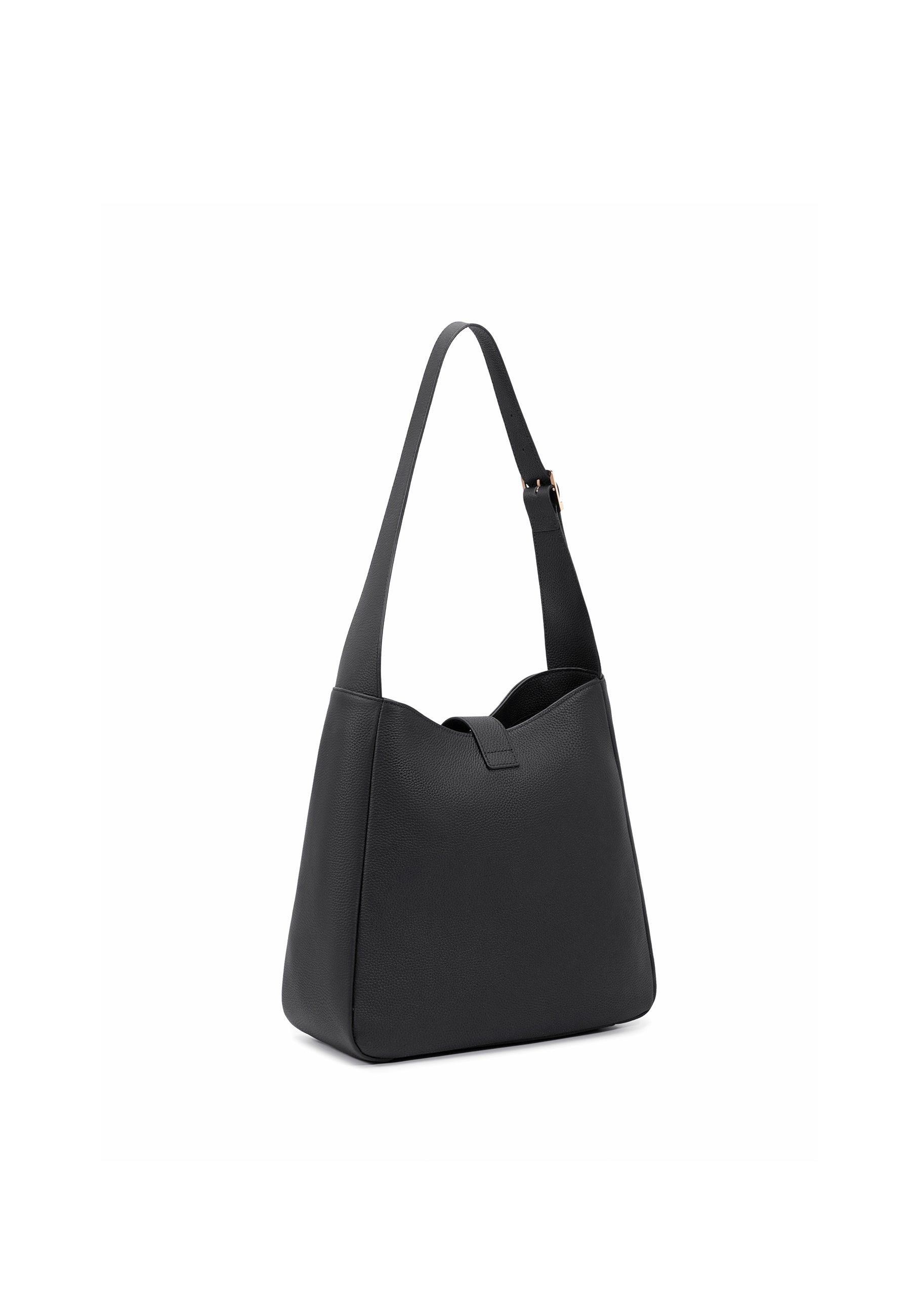 Ellie Genuine Leather Handbag (Black)