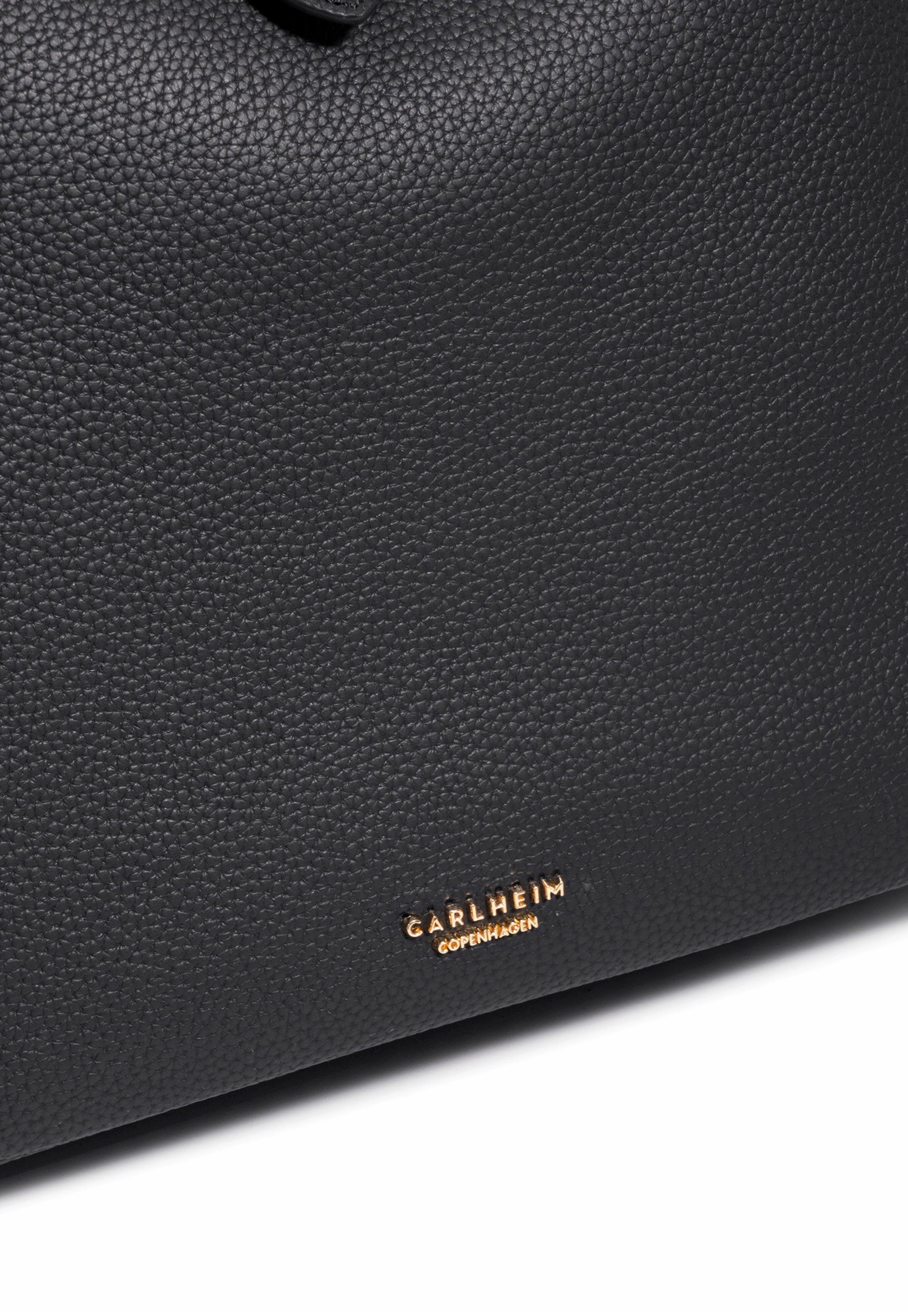 Ellie Genuine Leather Handbag (Black)