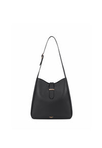 Ellie Genuine Leather Handbag (Black)