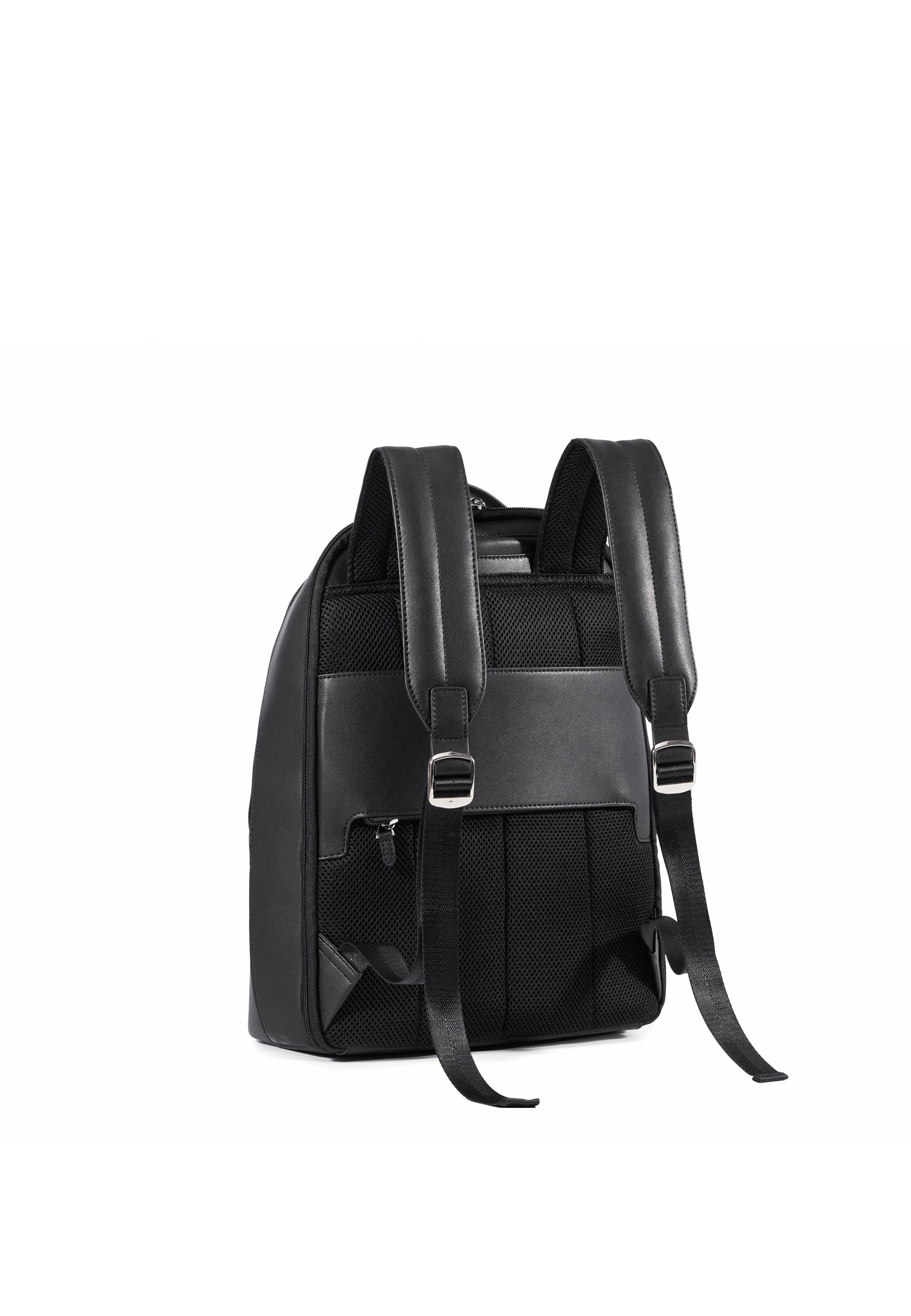 Louvre Genuine Leather Backpack (Black)