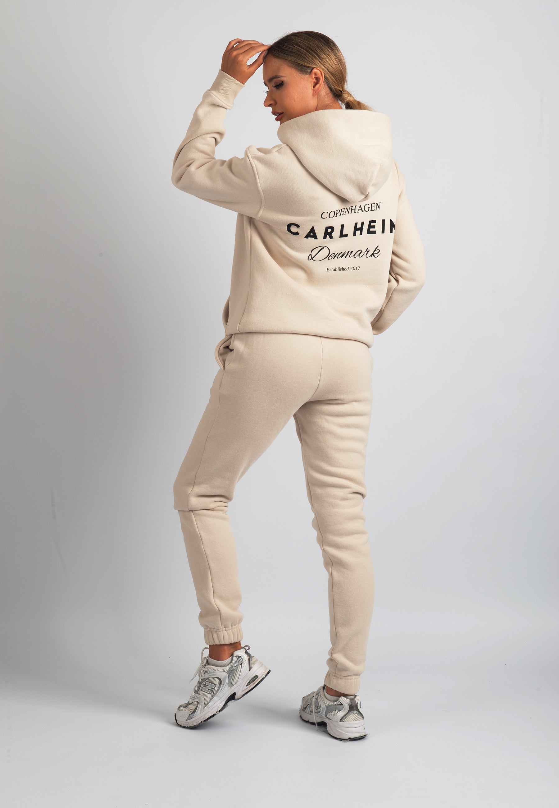 Harper Branded Hoodie (Beige)