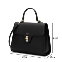 Estelle Genuine Leather Handbag (Black)