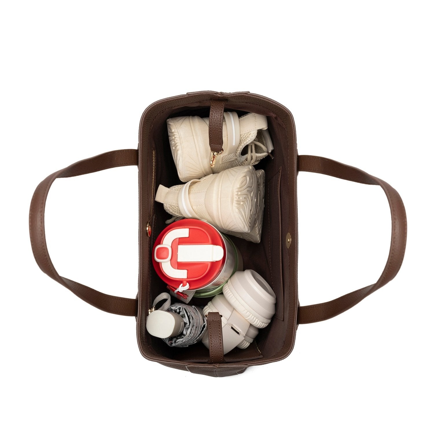 Evelyn Genuine Leather Handbag (Brown)