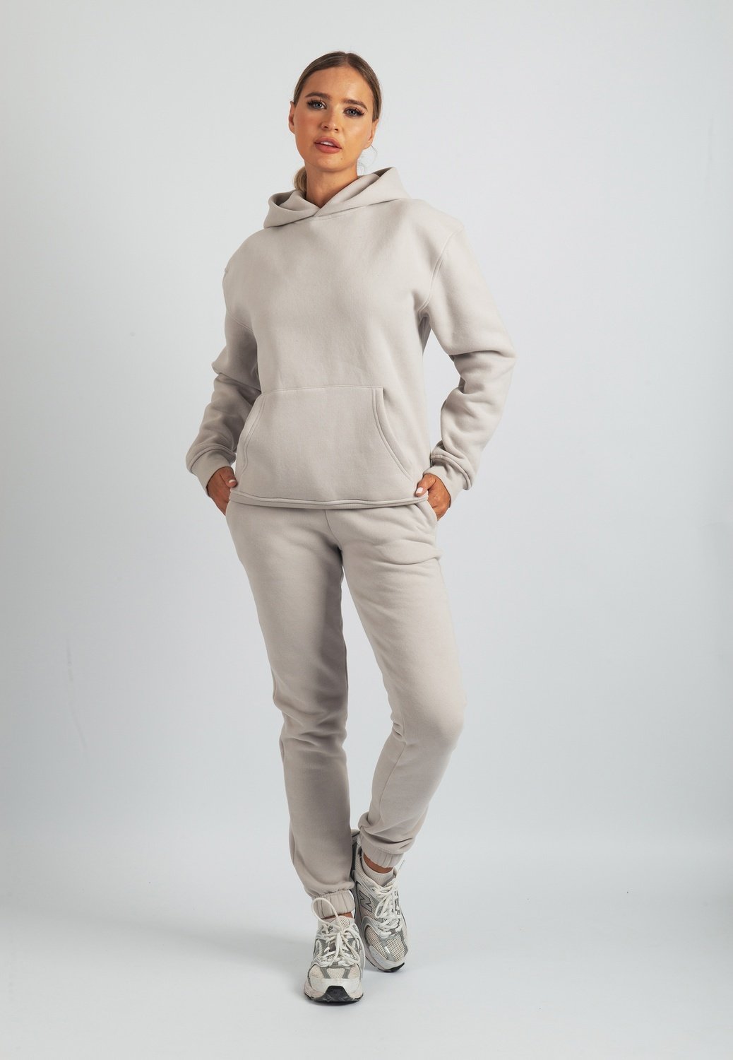 Harper Branded Hoodie (Stone)