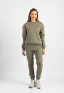 Harper Branded Sweatshirt (Safari Green)