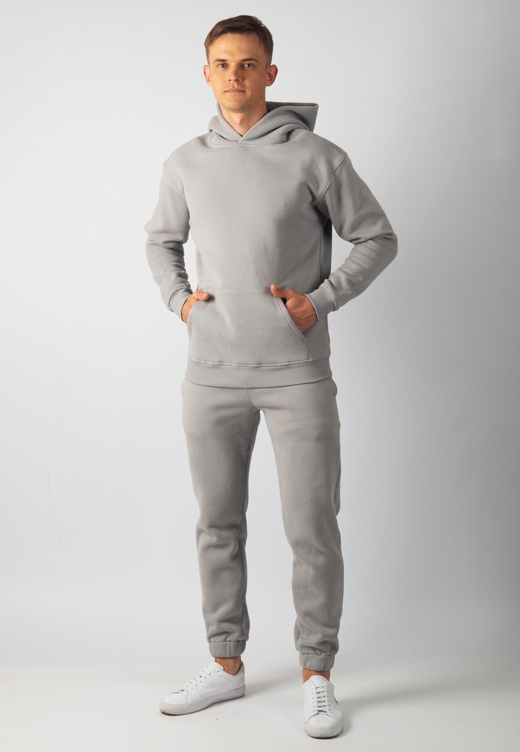 Hudson Branded Hoodie (Stone Grey)
