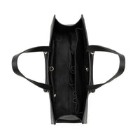 Mary Genuine Leather Handbag (Black)