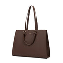 Mary Genuine Leather Handbag (Brown)