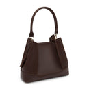 Velvet Genuine Leather Handbag (Brown)