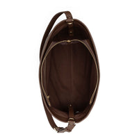 Victoria Genuine Leather Handbag (Brown)