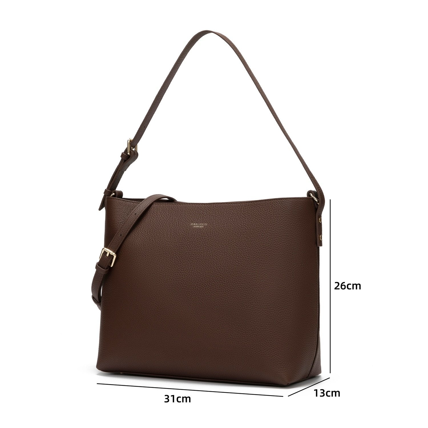 Victoria Genuine Leather Handbag (Brown)