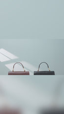 Sophia Genuine Leather Handbag (Black)